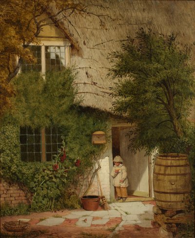 Der freundliche Rotkehlchen, 1856 von Benjamin Williams Leader